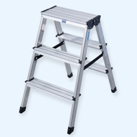 Krause Monto Dopplo 2х3 (120328) Двусторонняя алюминиевая стремянка со ступенями